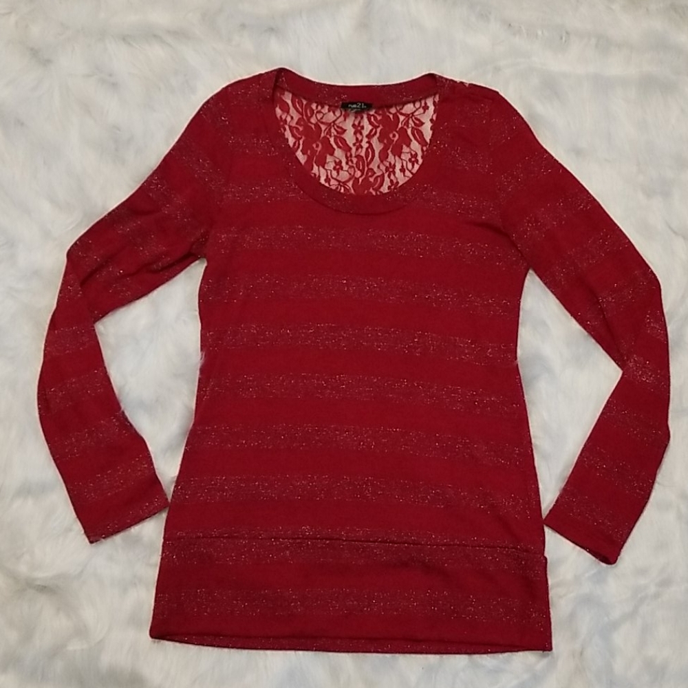 ❤5 for $25❤ Rue 21 LS Sparkle Stripe Shirt